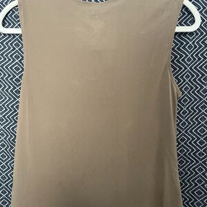 Nine West Tan Sleeveless Blouse